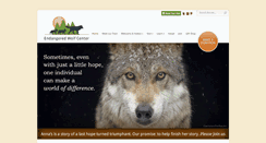 Desktop Screenshot of endangeredwolfcenter.org