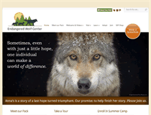 Tablet Screenshot of endangeredwolfcenter.org